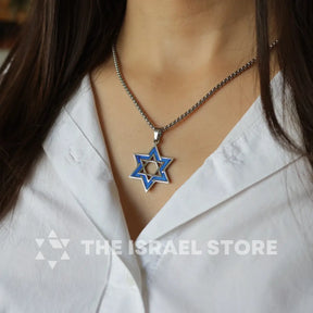 Stainless Steel Star of David Necklace (Magen David) The Israel Store