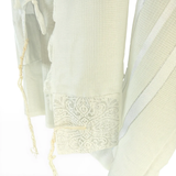White Acrylic Tallit from Israel - Classic Prayer Shawl The Israel Store