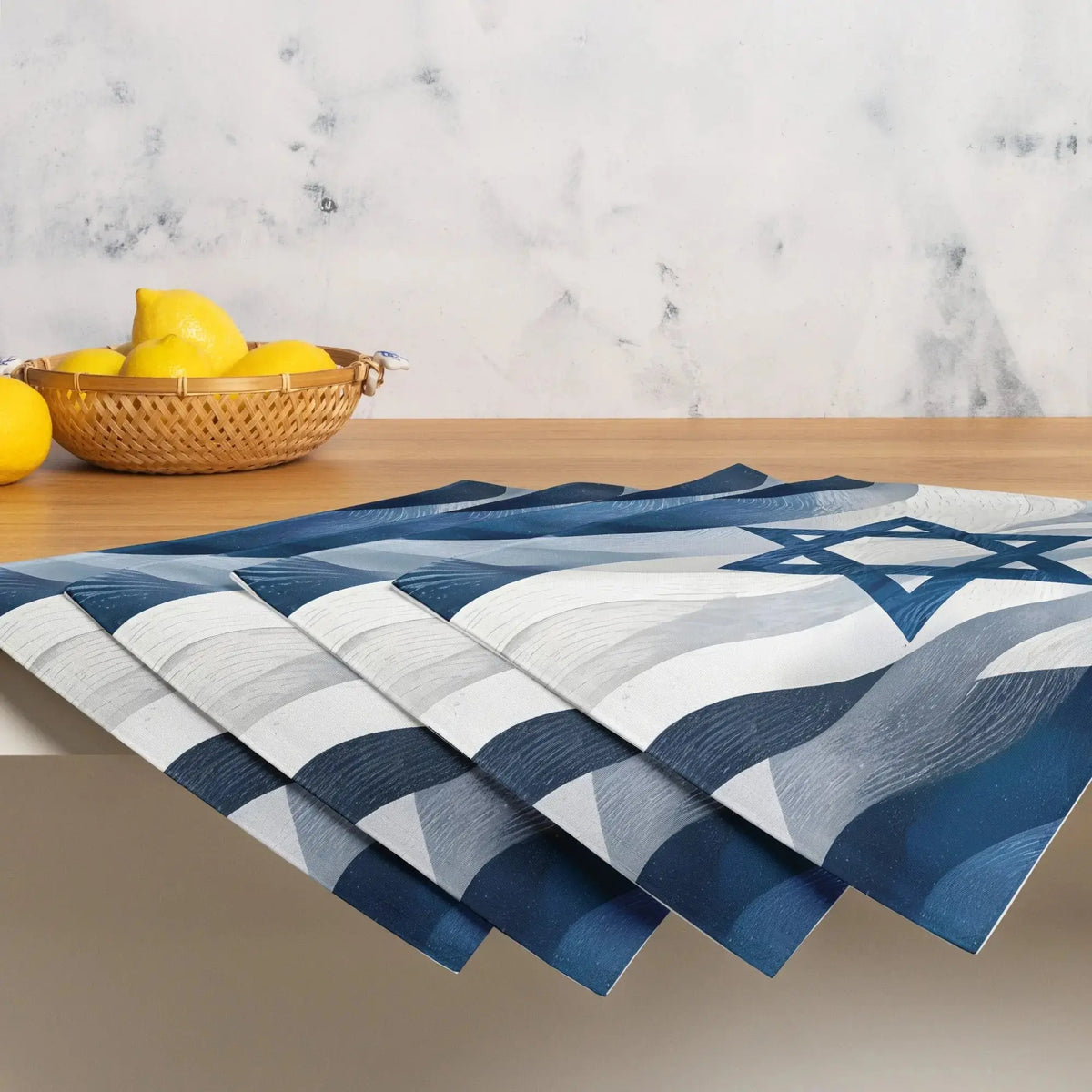 Israel Flag Star of David Placemat Set The Israel Store