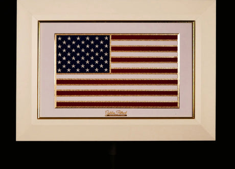Golden Flag Full Color 24K Gold & 925 Silver Golden Patriot