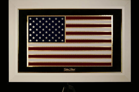 Golden Flag Full Color 24K Gold & 925 Silver Golden Patriot