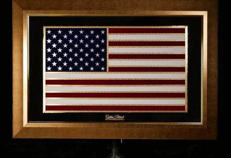 Golden Flag Full Color 24K Gold & 925 Silver Golden Patriot
