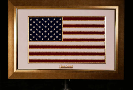 Golden Flag Full Color 24K Gold & 925 Silver Golden Patriot