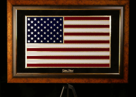 Golden Flag Full Color 24K Gold & 925 Silver Golden Patriot