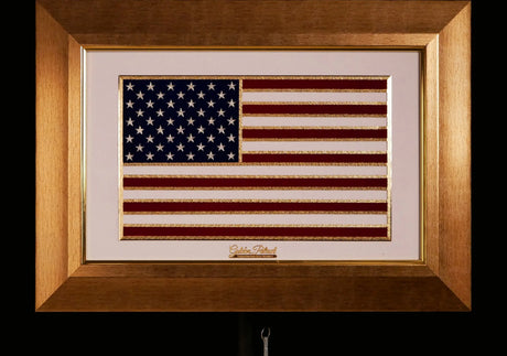 Golden Flag Full Color 24K Gold & 925 Silver Golden Patriot