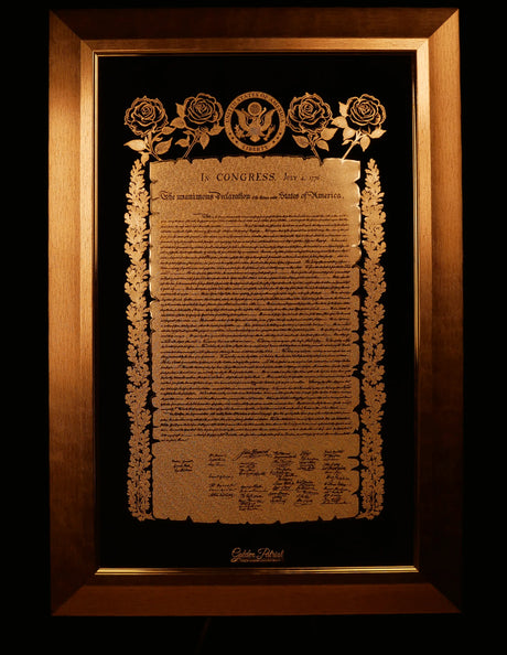 Golden Declaration of Independence Golden Patriot