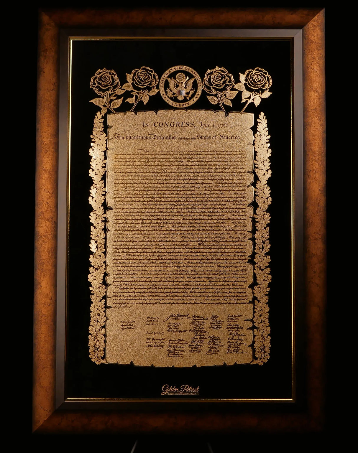 Golden Declaration of Independence Golden Patriot