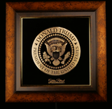Golden Trump Seal Tribute Art in 24K Gold P. - Limited Edition 1000/Size Units Only.