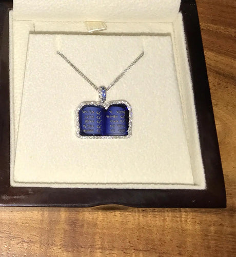 The Sapphire Tablets Necklace The Israel Store