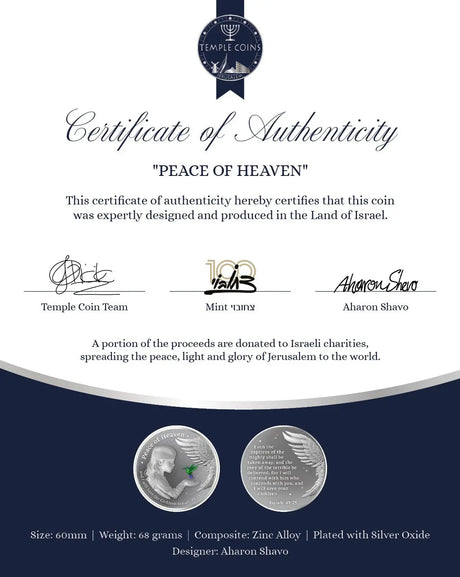 Peace of Heaven Charity Coin Temple Coins