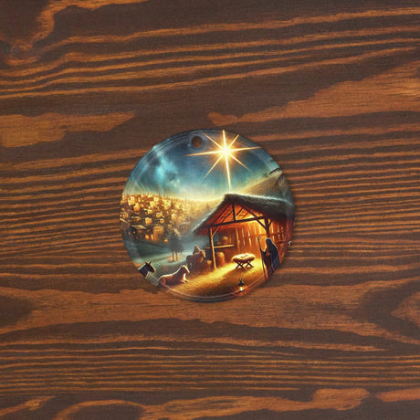 Bethlehem Nativity Scene Acrylic Ornament The Israel Store