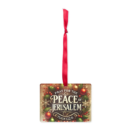 Pray for the Peace of Jerusalem Acrylic Ornament The Israel Store