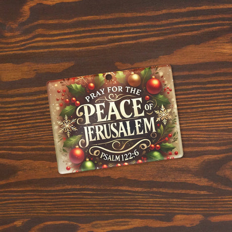 Pray for the Peace of Jerusalem Acrylic Ornament The Israel Store