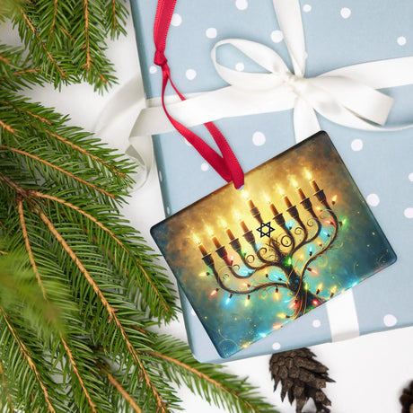 Hanukkah Menorah Acrylic Ornament The Israel Store