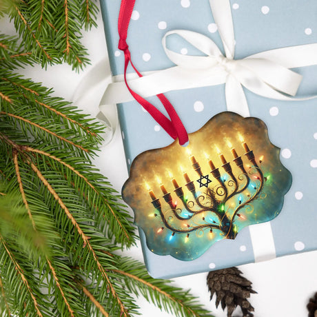 Hanukkah Menorah Acrylic Ornament The Israel Store