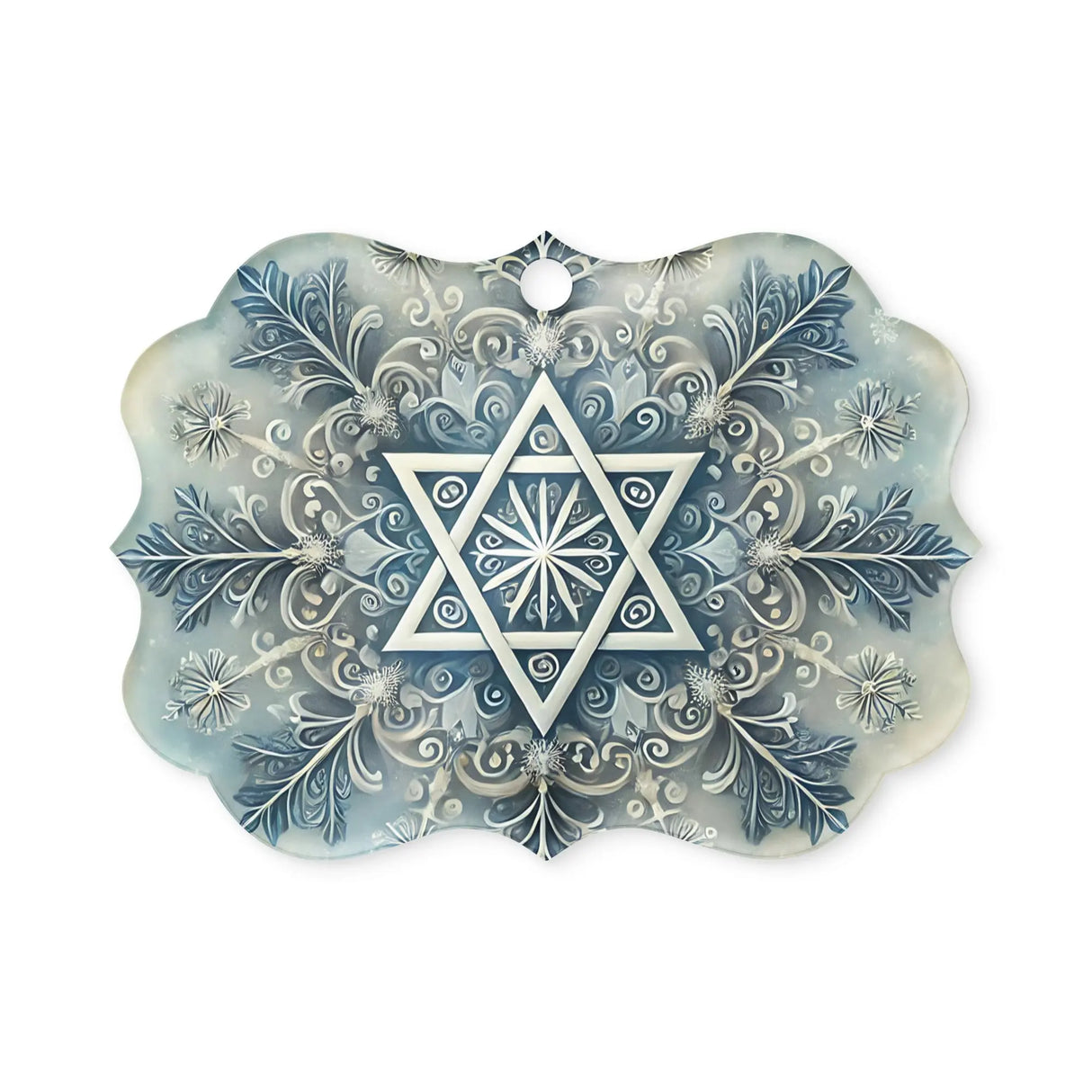 Star of David Snowflake Acrylic Ornament The Israel Store