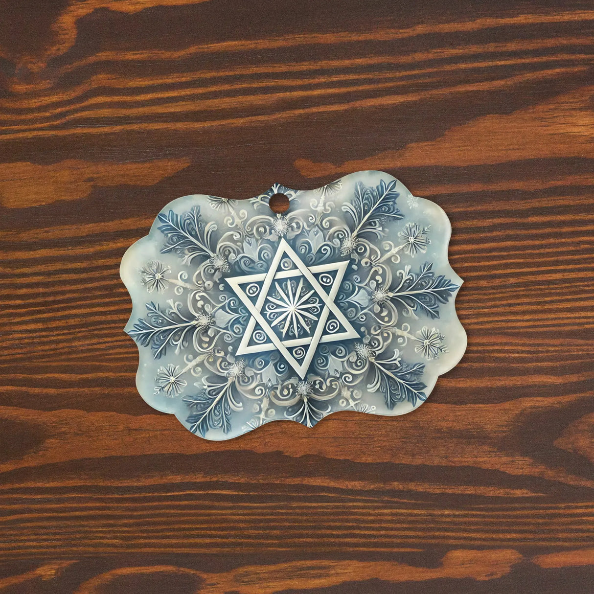 Star of David Snowflake Acrylic Ornament The Israel Store