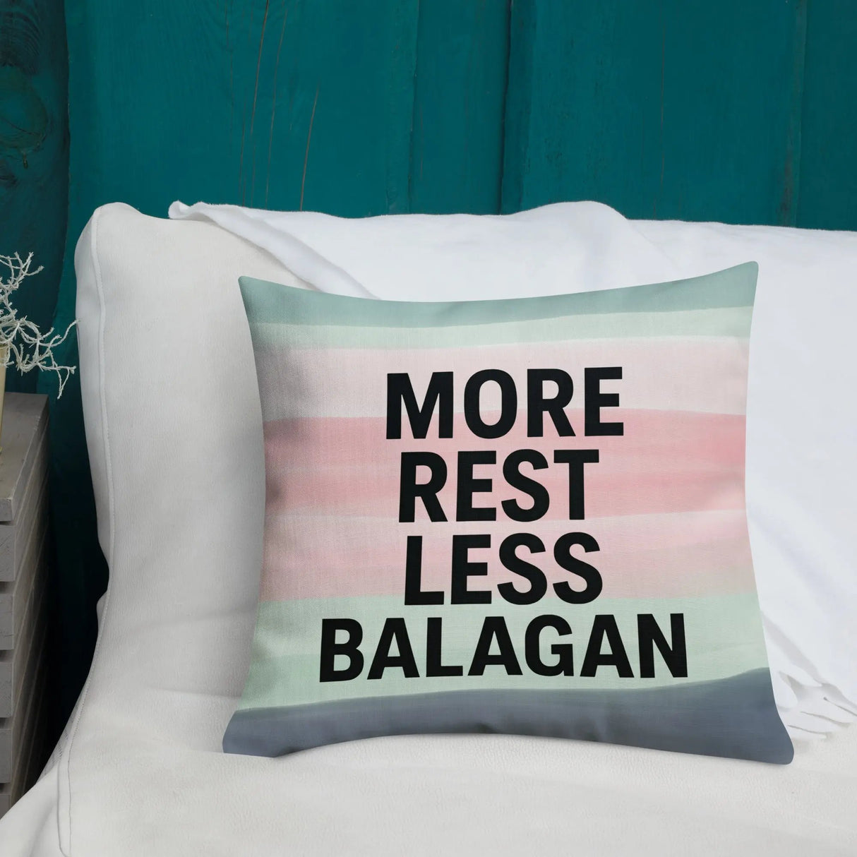 More Rest, Less Balagan Premium Pillow - Israeli Humor Meets Holy Land Comfort The Israel Store
