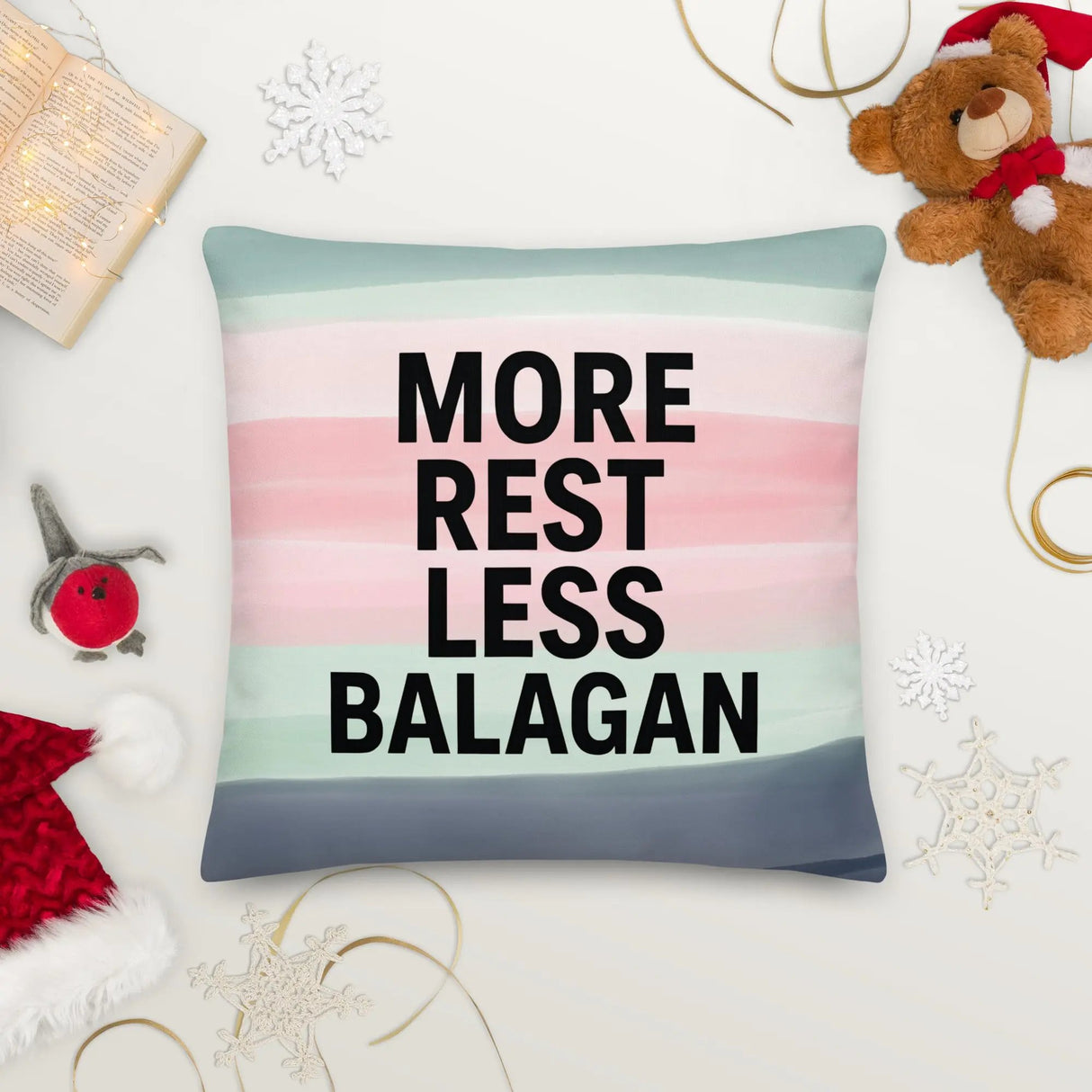 More Rest, Less Balagan Premium Pillow - Israeli Humor Meets Holy Land Comfort The Israel Store