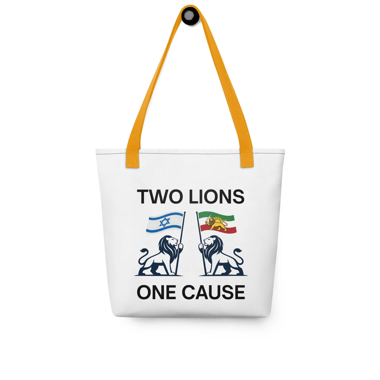 Two Lions One Cause Tote Bag – Israel & Iran Unity Bag The Israel Store