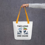 Two Lions One Cause Tote Bag – Israel & Iran Unity Bag The Israel Store