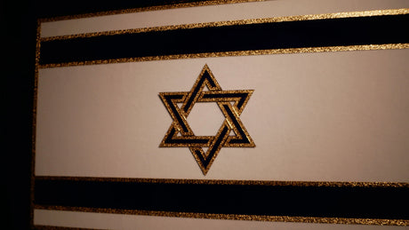 Israel Flag – 24K Gold in Full Color Golden Heritage