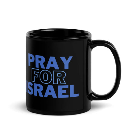 Pray for Israel Black Mug – Show Your Support and Solidarity The Israel Store