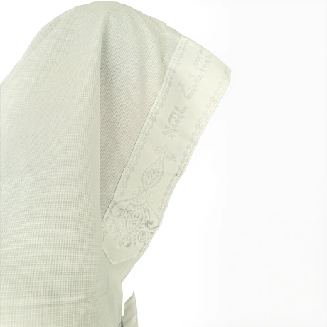 White Acrylic Tallit from Israel - Classic Prayer Shawl The Israel Store