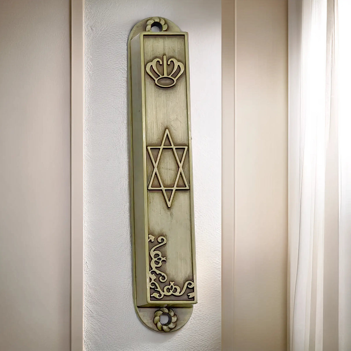 Elegant Mezuzah with Star of David The Israel Store