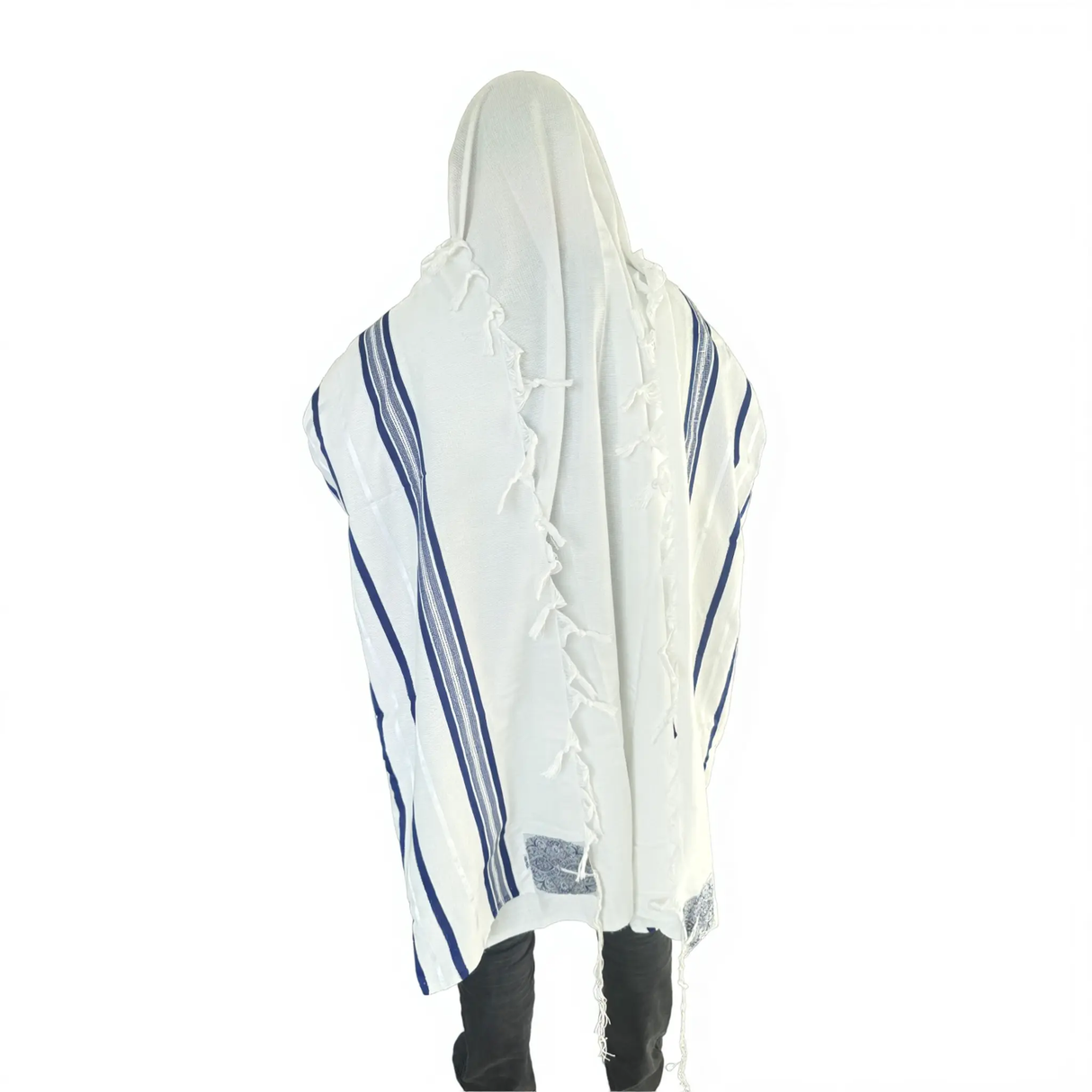 Acrylic Tallit with Blue Stripes from Israel The Israel Store