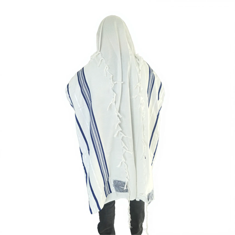 Acrylic Tallit with Blue Stripes from Israel The Israel Store