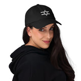 Hebrew Flag Stripe Hat - Dark Edition The Israel Store