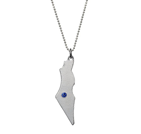 Iron Dome Map Necklace The Israel Store