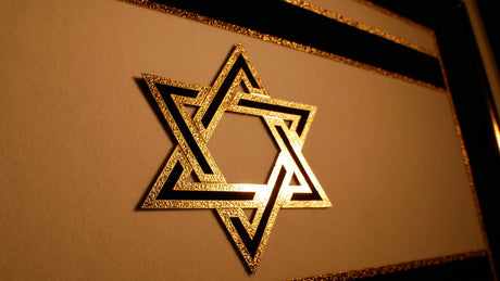 Israel Flag – 24K Gold in Full Color Golden Heritage