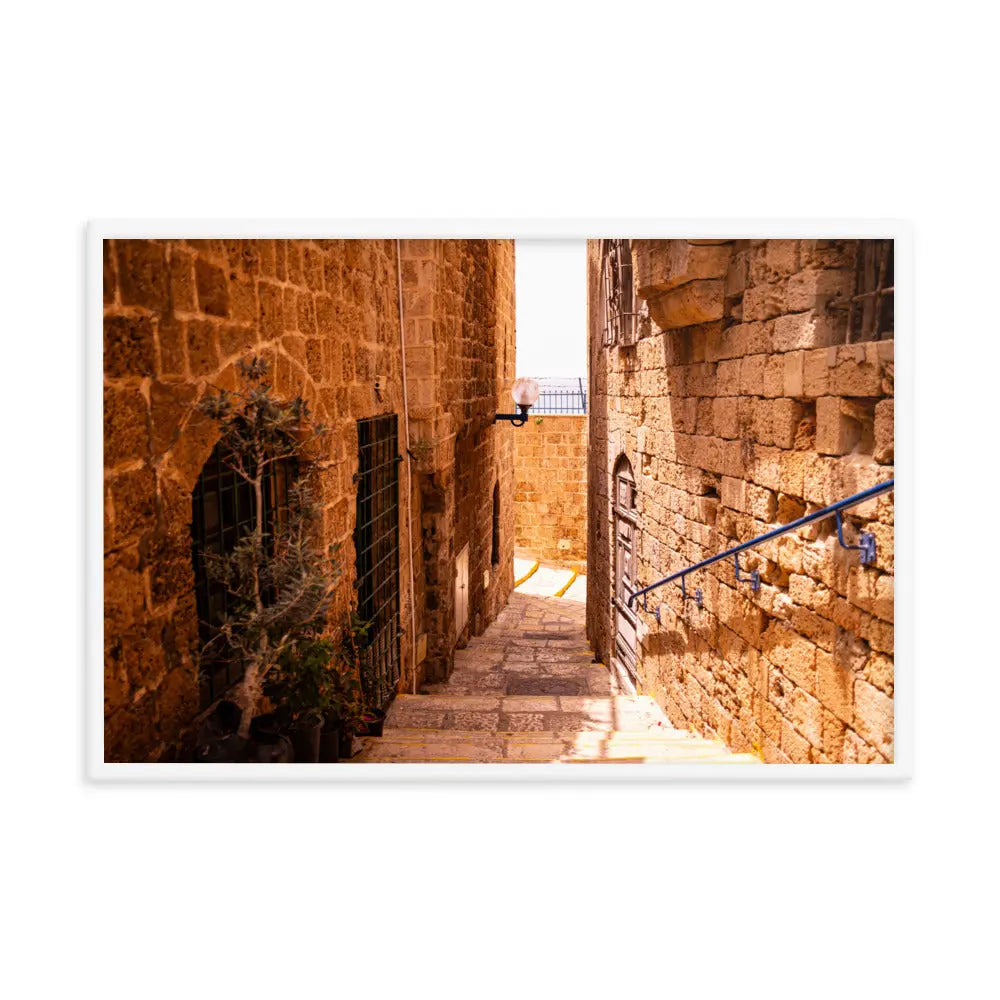 Old Alley in Jaffa - Framed Picture The Israel Store