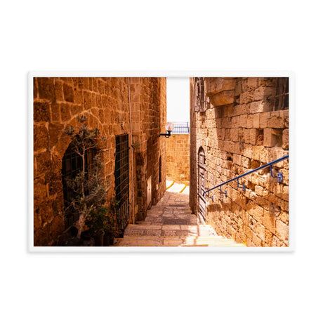 Old Alley in Jaffa - Framed Picture The Israel Store