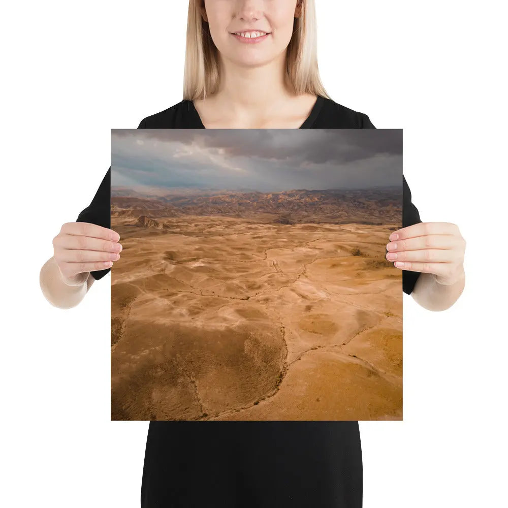 Majestic Judean Desert Poster - Israel's Timeless Wilderness The Israel Store