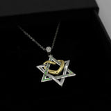 Sterling Silver Star of David & Heart Necklace The Israel Store
