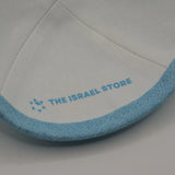 Blue Linen Kippah – “May the Lord Bless You and Keep You” The Israel Store