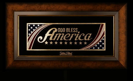 God Bless America - 24K Gold & 925 Silver - Limited Edition Golden Patriot