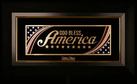 God Bless America - 24K Gold & 925 Silver - Limited Edition Golden Patriot