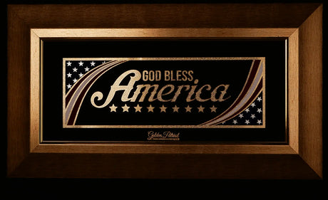 God Bless America - 24K Gold & 925 Silver - Limited Edition Golden Patriot