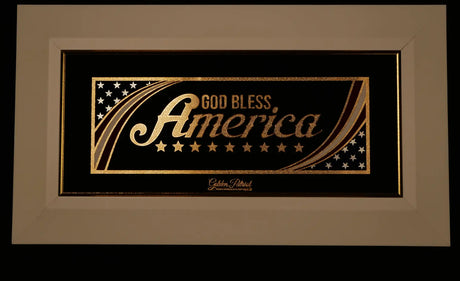 God Bless America - 24K Gold & 925 Silver - Limited Edition Golden Patriot
