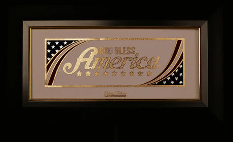 God Bless America - 24K Gold & 925 Silver - Limited Edition Golden Patriot