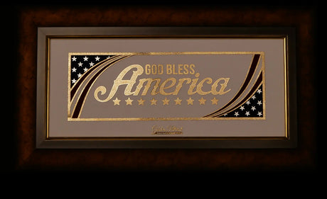 God Bless America - 24K Gold & 925 Silver - Limited Edition Golden Patriot