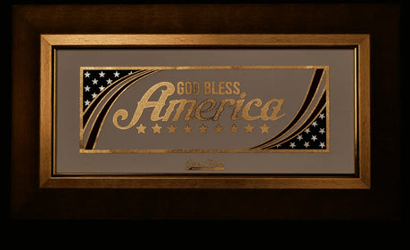 God Bless America - 24K Gold & 925 Silver - Limited Edition Golden Patriot
