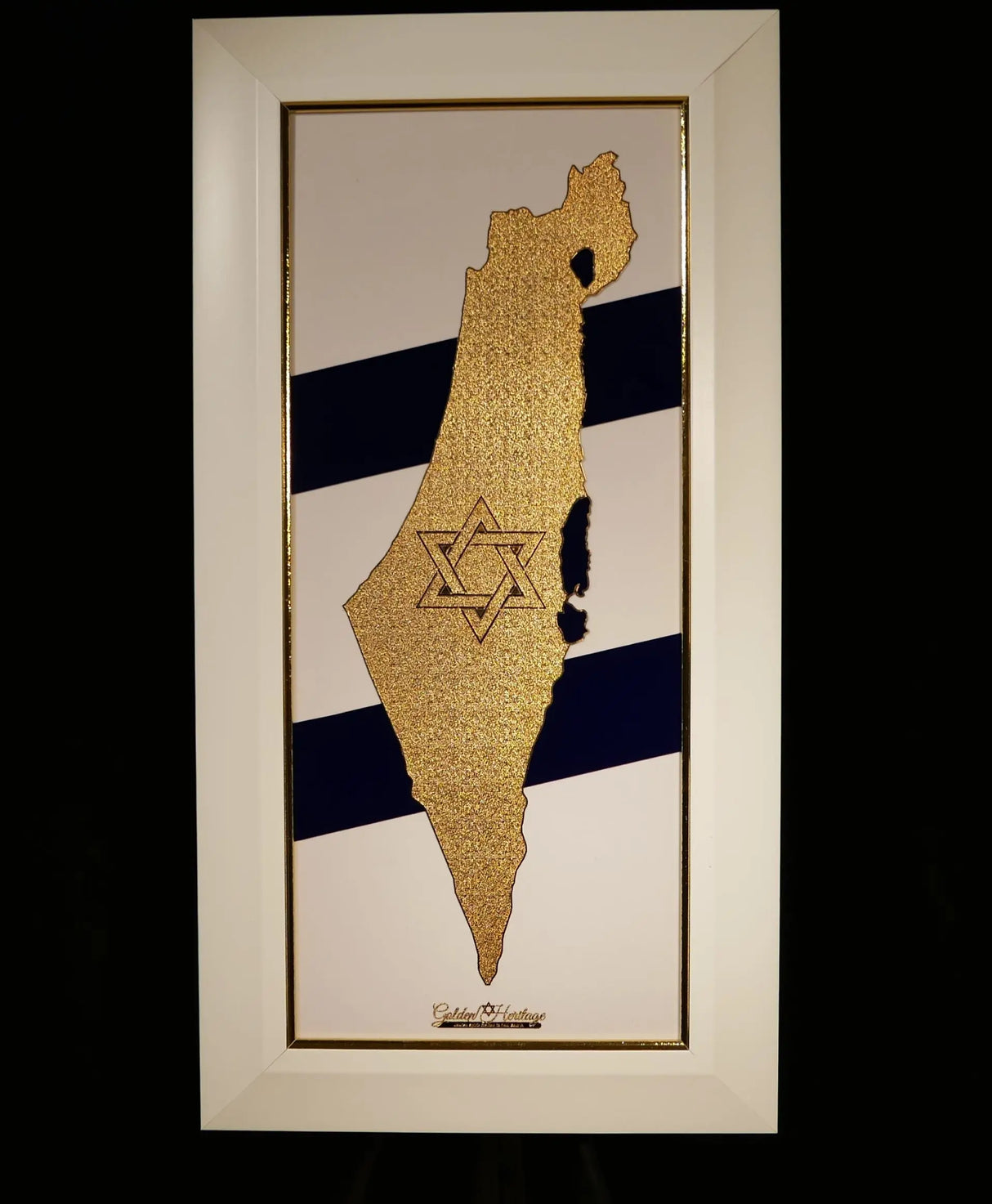 The Land of Israel – 24K Gold Israel Map Golden Heritage