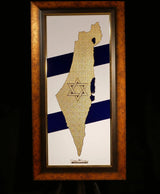 The Land of Israel – 24K Gold Israel Map Golden Heritage