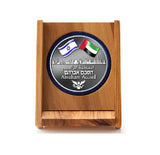 Authentic Olive Wood Coin Display Case Holy Coins