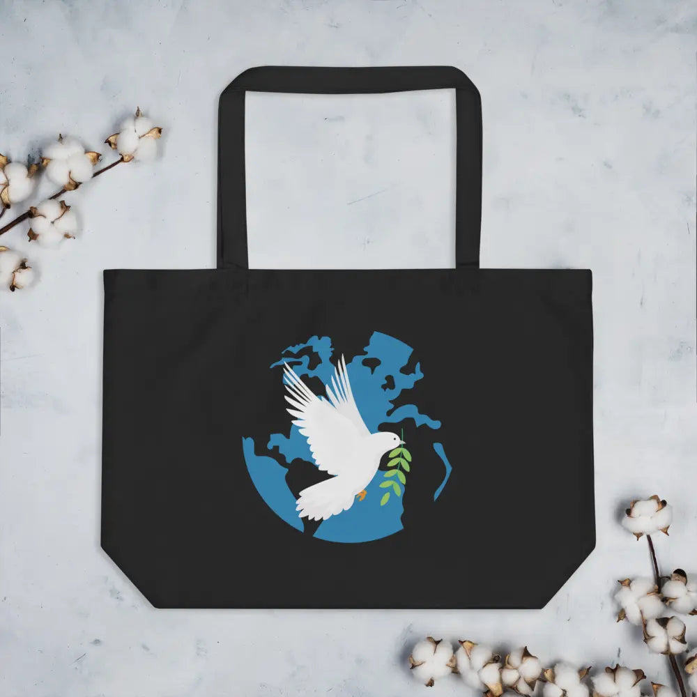 Peace Warrior - Large Organic Tote Bag The Israel Store